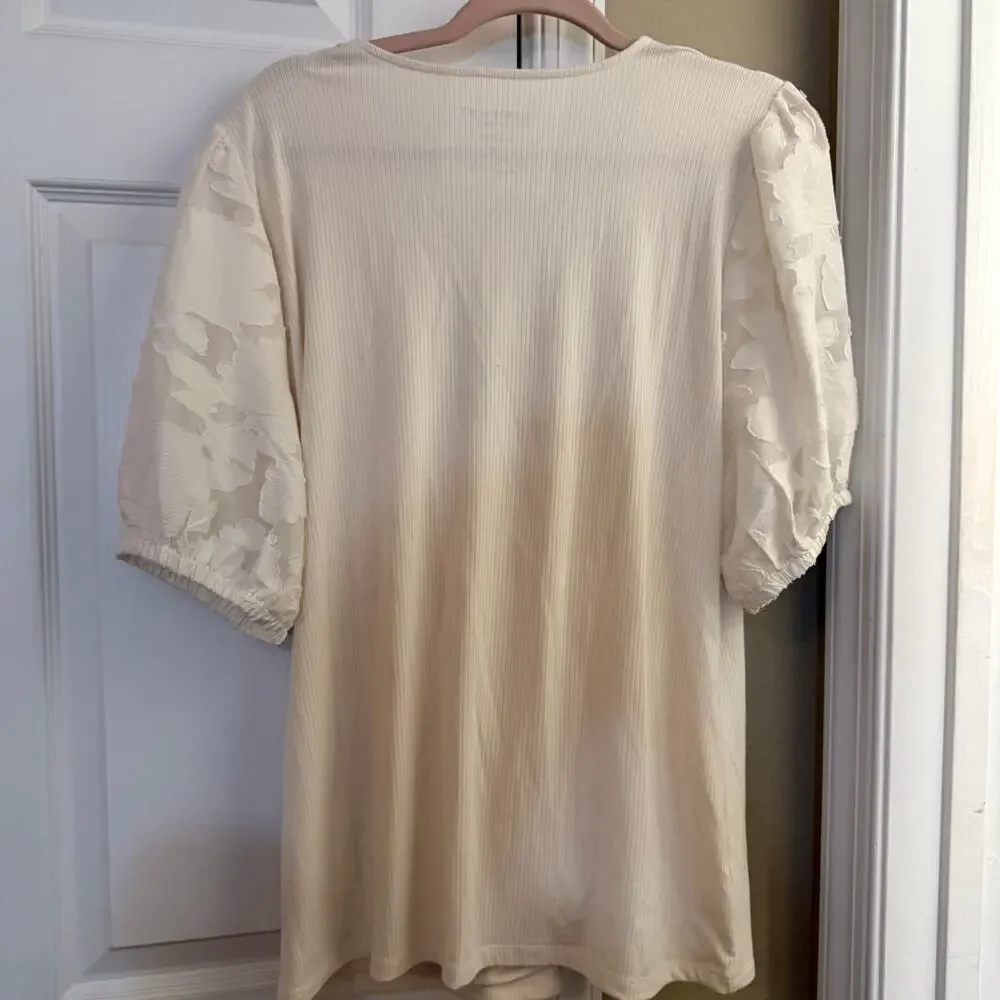 Torrid Ribbed V-Neck Surplice Top Pristine Size 2 (2X 18–20) Soft Stretch - Picture 3 of 9